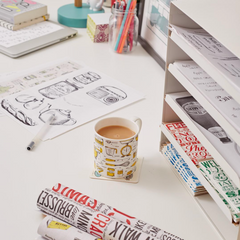 Victoria Eggs illustrations and desk space
