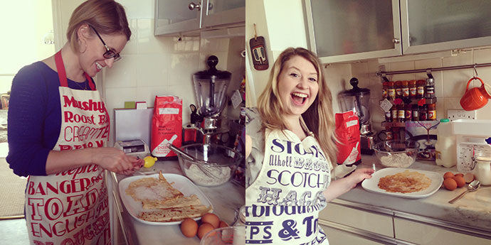 Making-pancakes-in-Victoria-Eggs-English-and-Scottish-Aprons