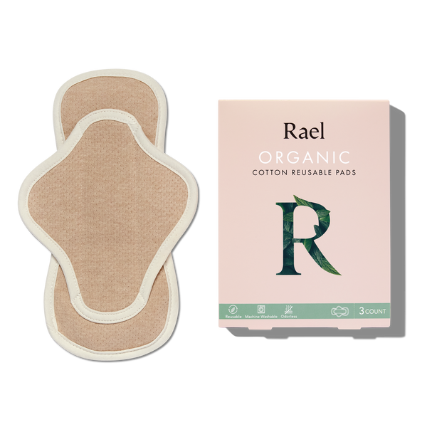 Rael klein Organic Cotton Menstrual Pads Ultradünne und leichte natürliche Damenbinden mit Flügeln 4er Pack 