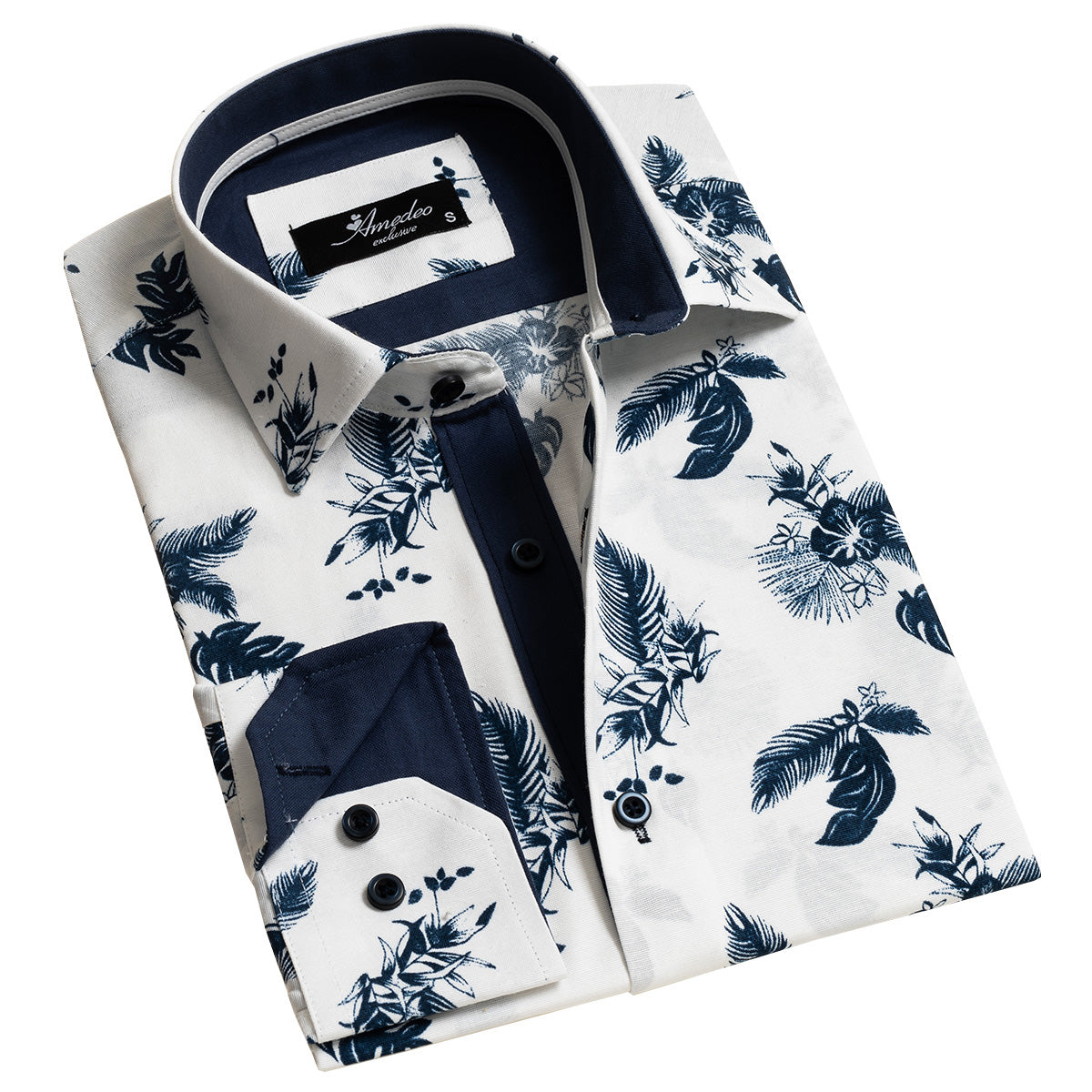 Banzai getuige Antagonisme Beige Floral Mens Slim Fit Designer Dress Shirt - tailored Cotton – Amedeo  Exclusive