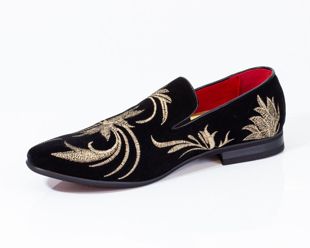 Premium Black And Golden Loafers for men designer slip Exclusive