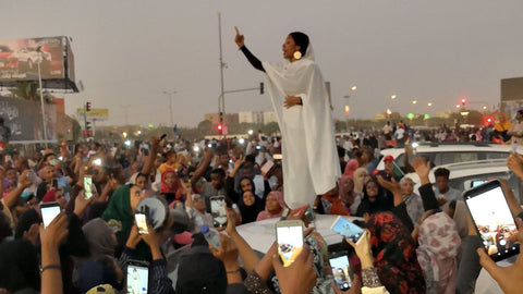 The singing protester and icon, Alaa Salah