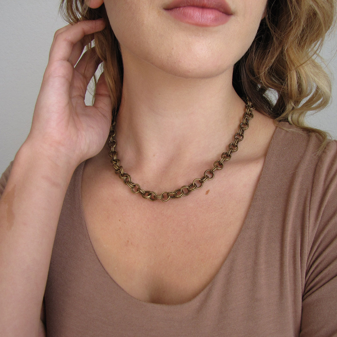 double loop chain necklace