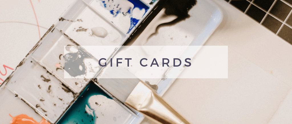 Indigo & Violet Studio - Gift Cards text + watercolor painting