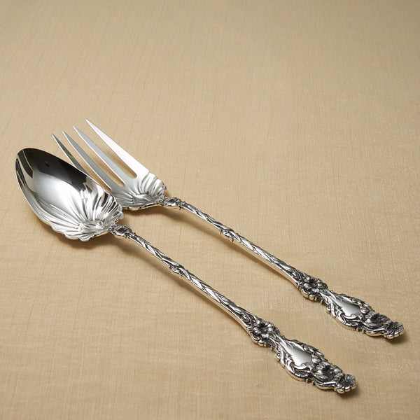 Lily by Frank Whiting Sterling Silver Salad Serving Fork AS 9/"