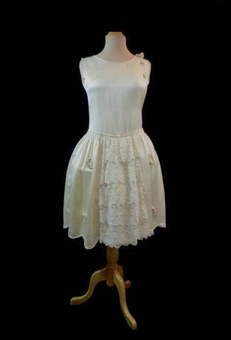 1920s vintage wedding dress robe de style with panniers