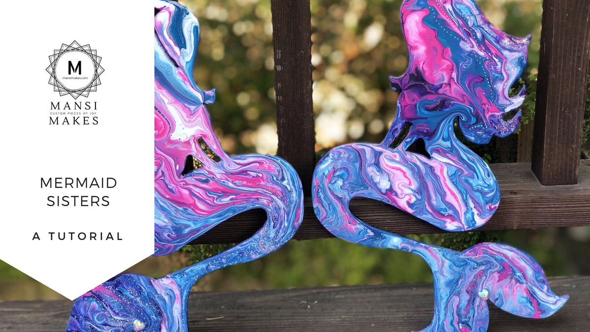 Mermaid Sisters: Start to Finish Custom Fluid Pour