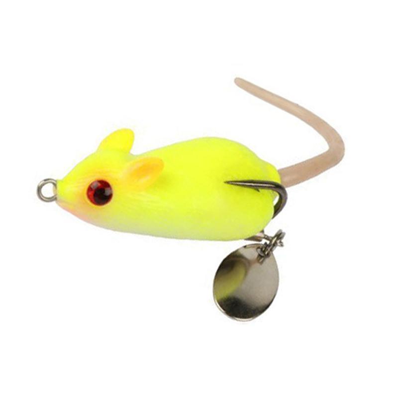 Mouse Soft Bait 5cm 10.5g 1pcs 3d Eyes Bells Sound Fishing Lure Frog Silicon New
