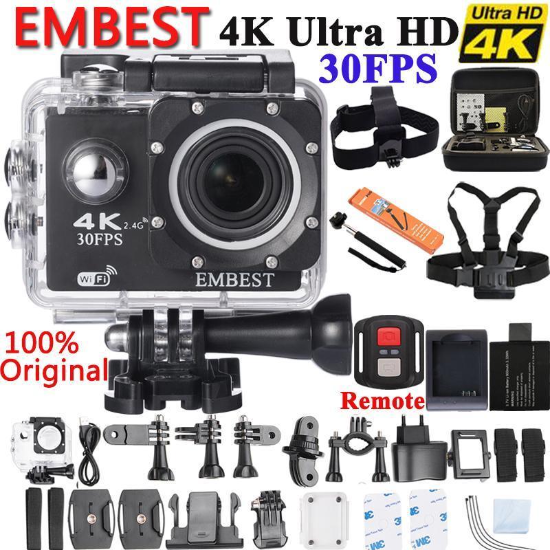 verrassing Rode datum Electrificeren Embest 4K Wifi Sports Action Camera With Remote Control Ultra Hd Water –  Bargain Bait Box