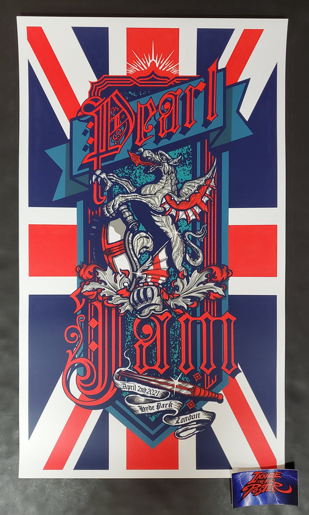 Brad Klausen Pearl Jam London England Poster 2021 Inside the Poster