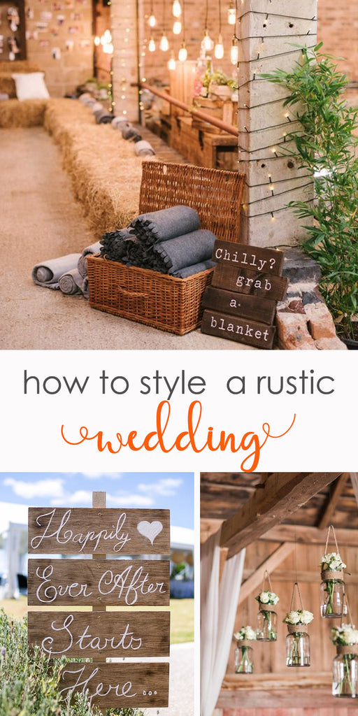 how to style a rustic wedding 