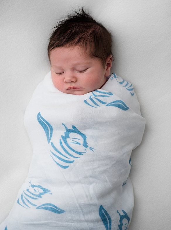 swaddle with large muslin
