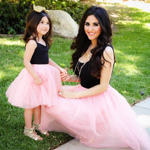 mom and daughter princess dresses