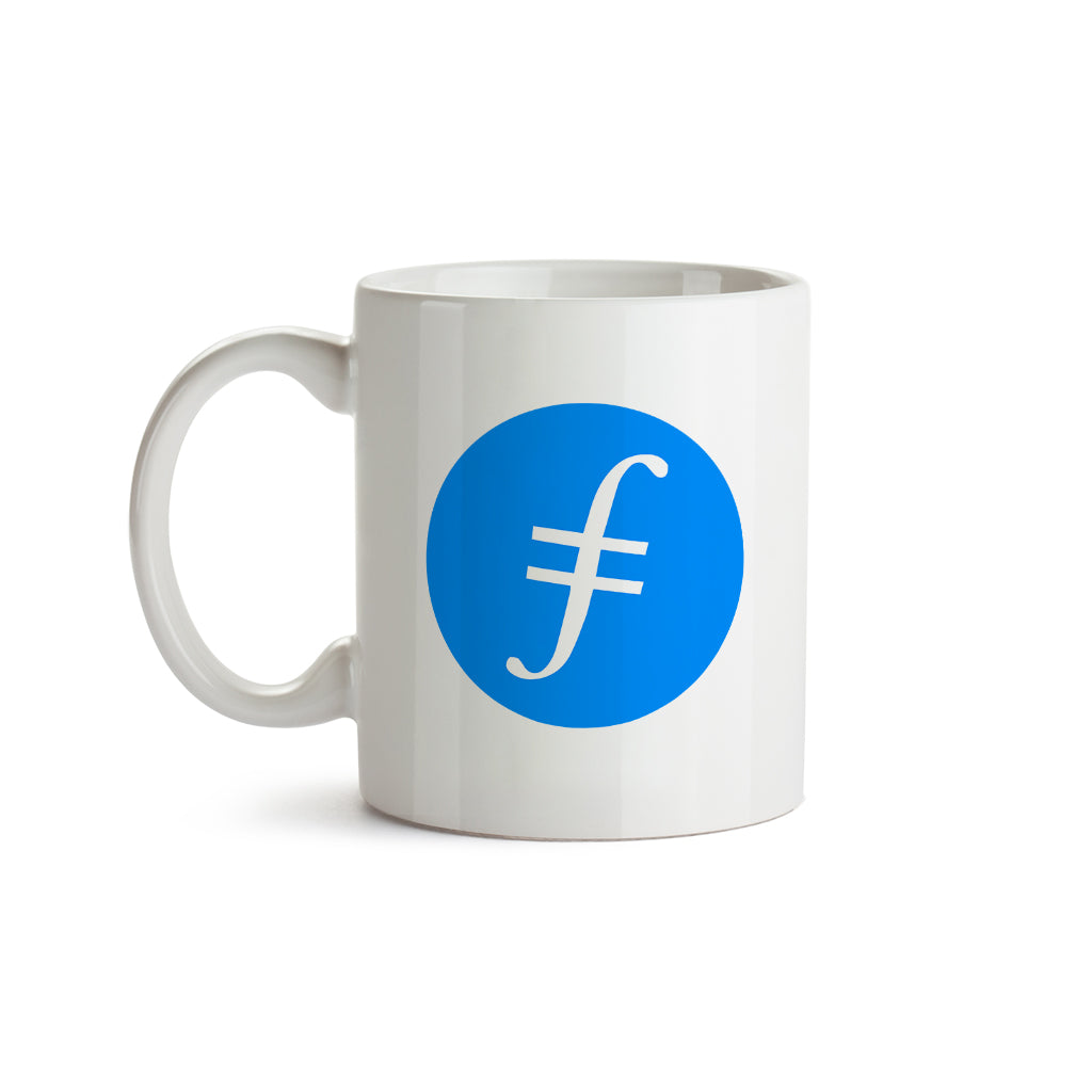 Filecoin (FIL) Cryptocurrency Symbol Mug – Crypto Wardrobe