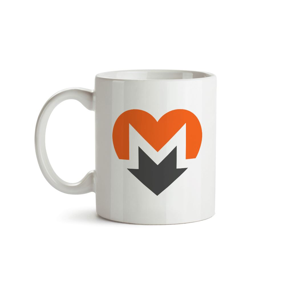 Monero XMR Crypto Heart Symbol Mug – Crypto Wardrobe