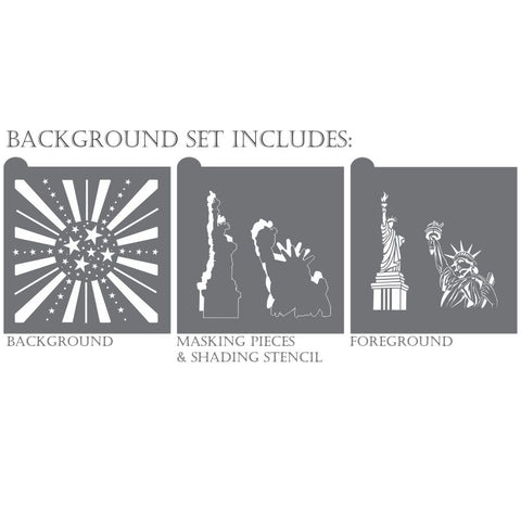 God Bless America Dynamic Duos Cookie Stencil Set