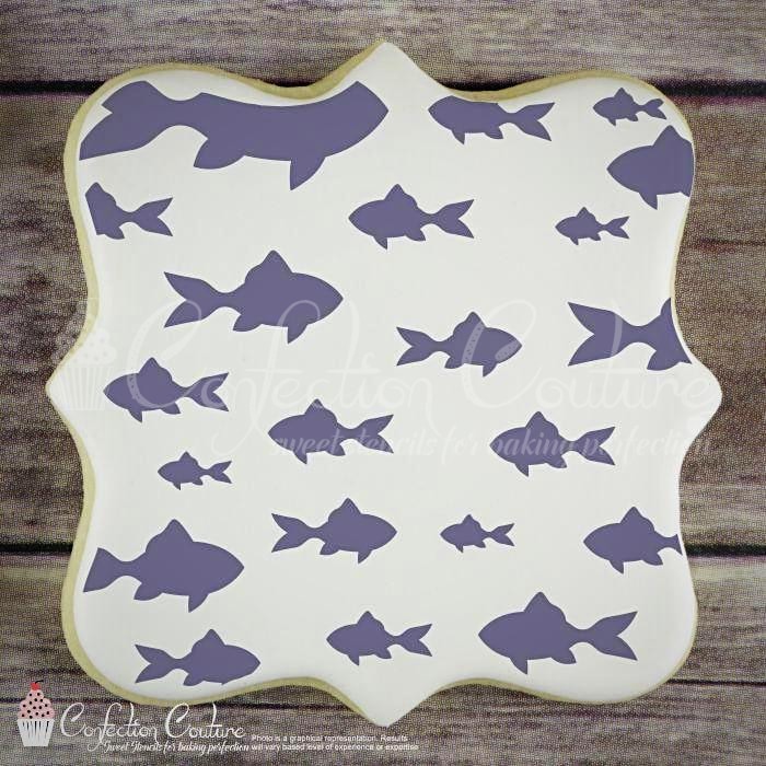 Fishing Cookie stencil pattern SA0079