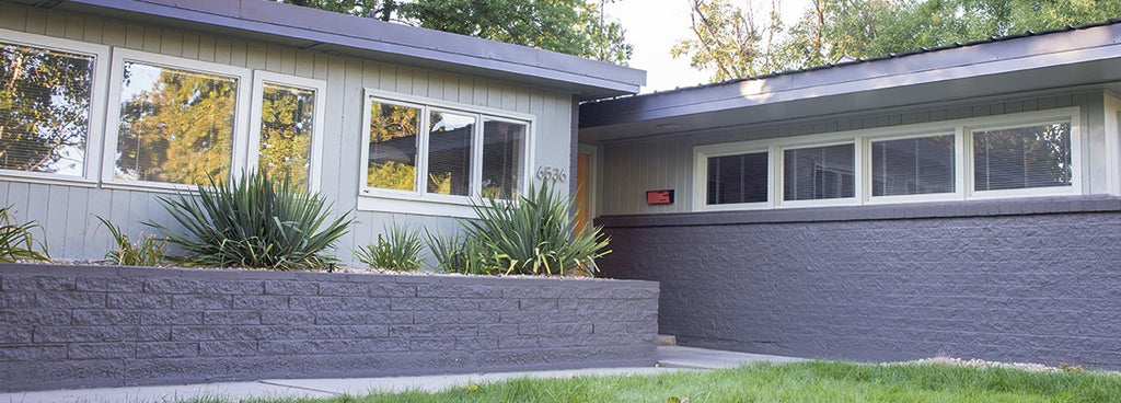 Mid Century Modern Home Exterior with Modern Mailbox