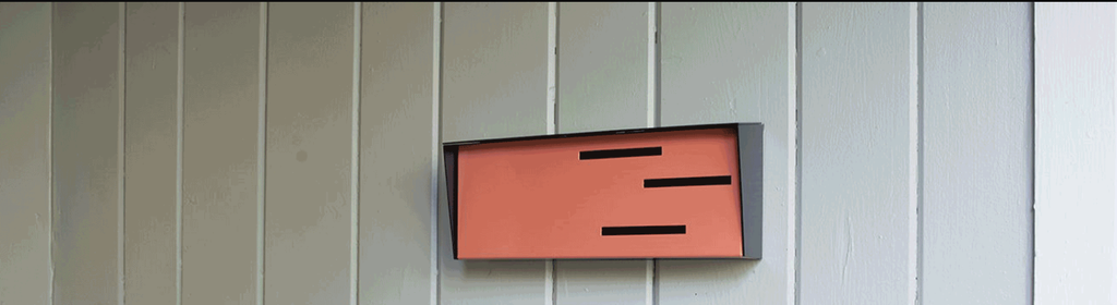 Horizontal Wall Mounted Mid Century Modern Mailbox