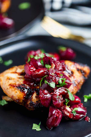 chicken with cherry sauce