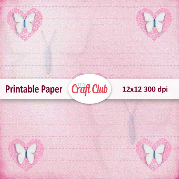 lined pink paper to print