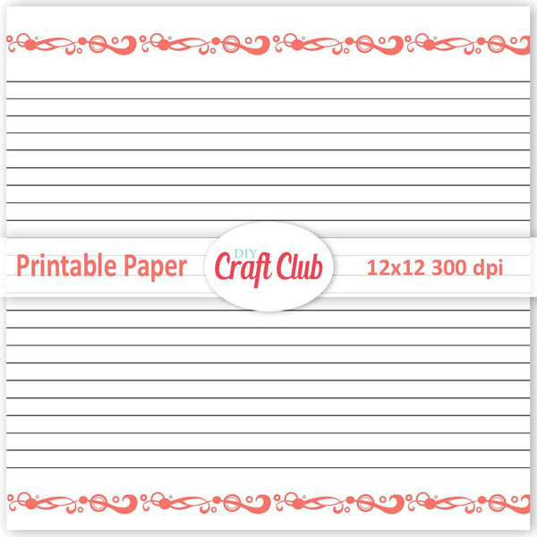 filigree lined paper to print