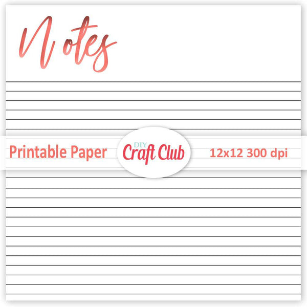 printable paper for notes