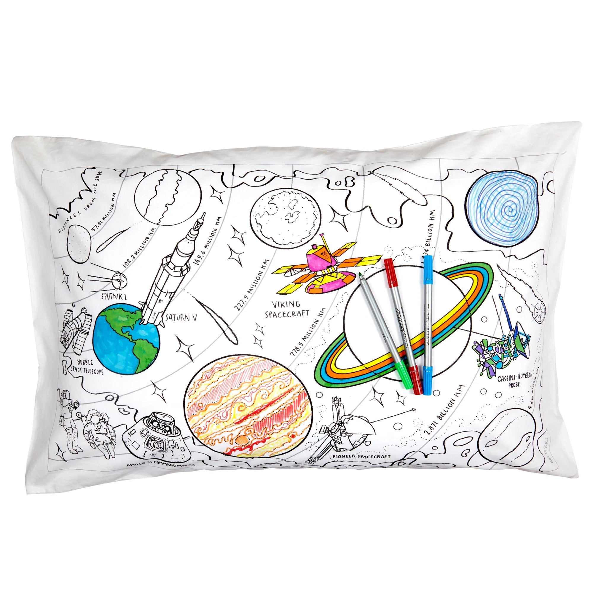 Eat-Sleep-Doodle Color In Pillowcase