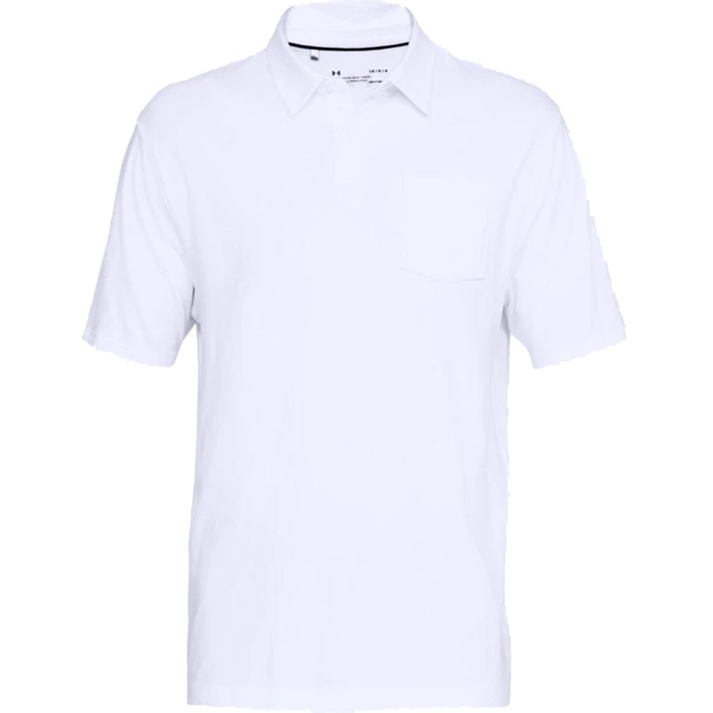 under armour white golf polo