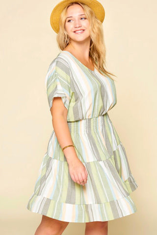 Audry A-Line Dress - Deep Coral