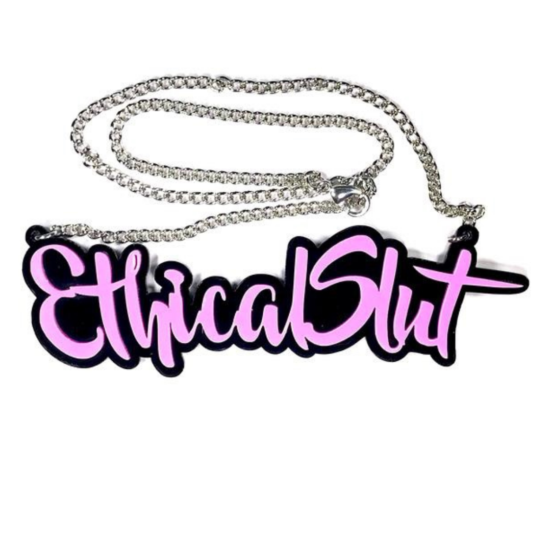 Ethical Slut Necklace Necklace Bdsm Enamel Pins For Kinky Geeks Gandk Indusries