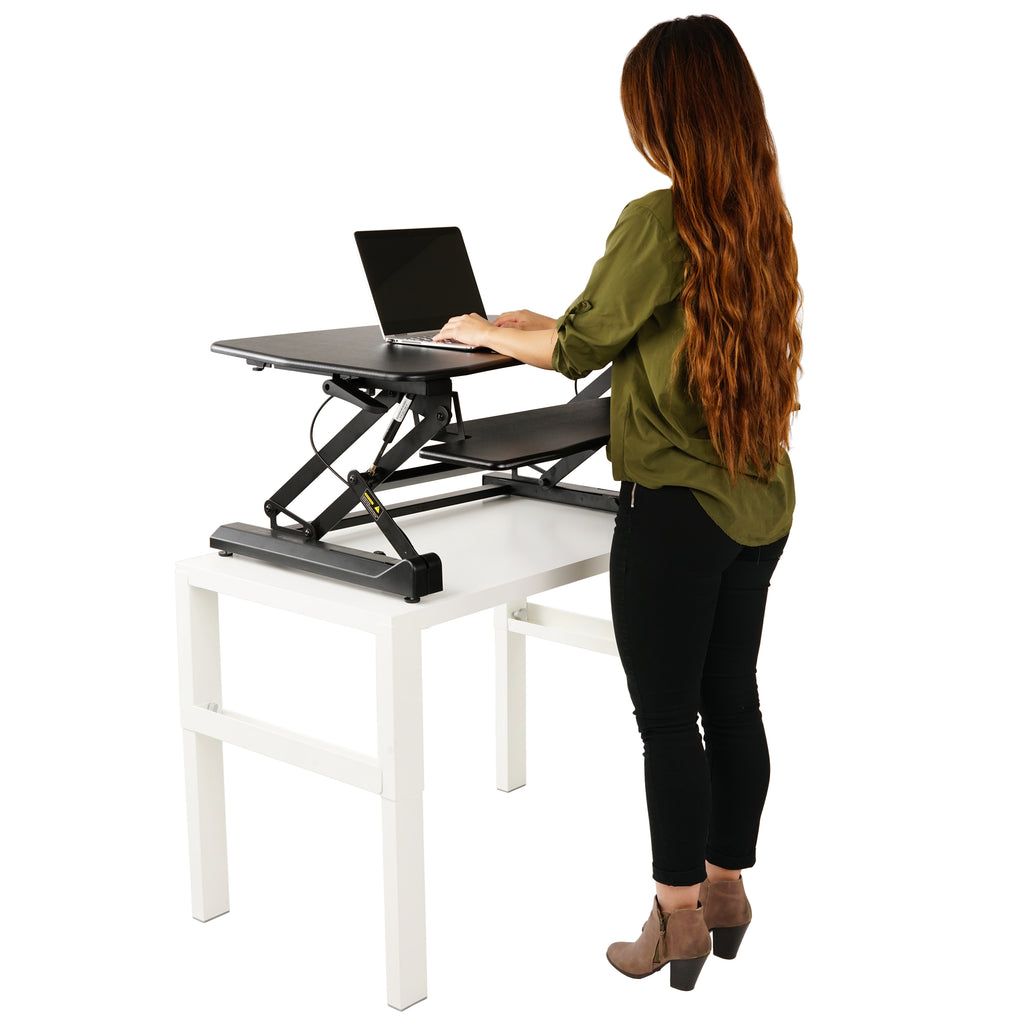 Zoovaa Standing Desk Riser Micro Adjustable Height Sit To Stand Riser