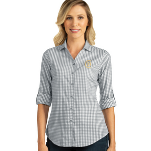 Structure Ladies Shirt - Grey/White Check - LIMITED OFFERING