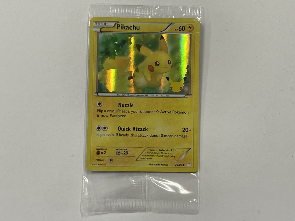 pokemon 20th anniversary pikachu