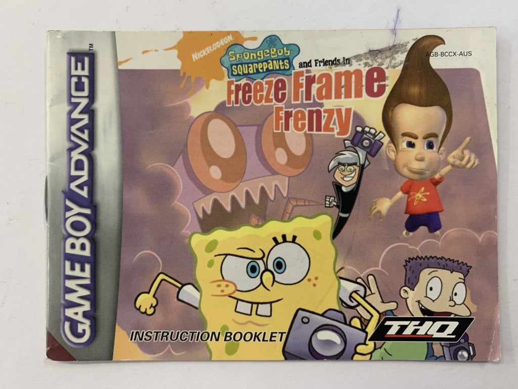 Spongebob Squarepants Freeze Frame Frenzy Game Manual – The Game Experts