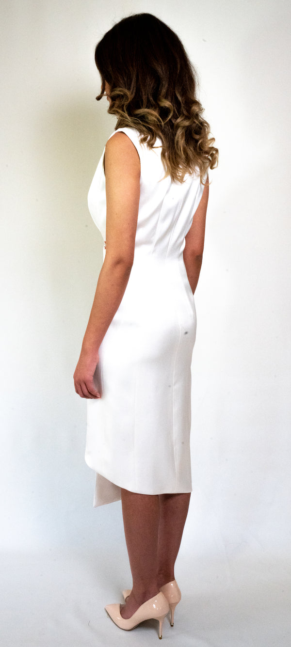 White Asymmetric Dress Jacket #101-18