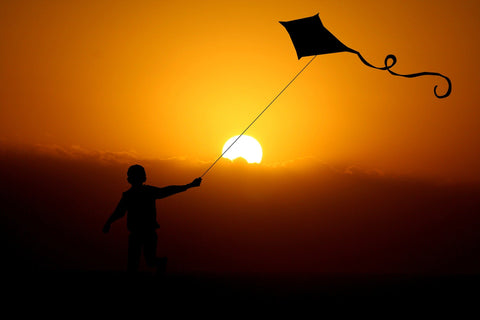 Flying a kite