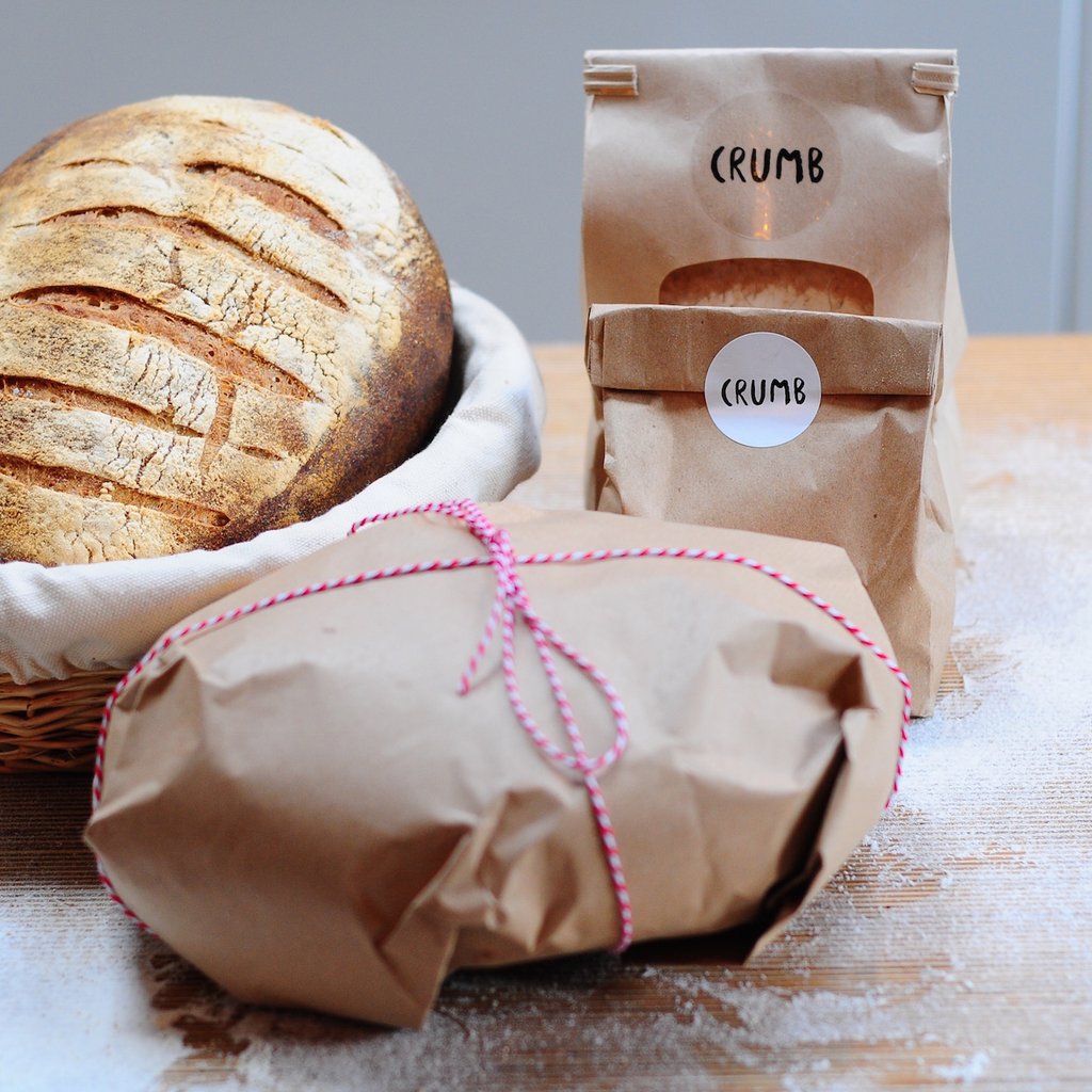 Sourdough loaves and flour