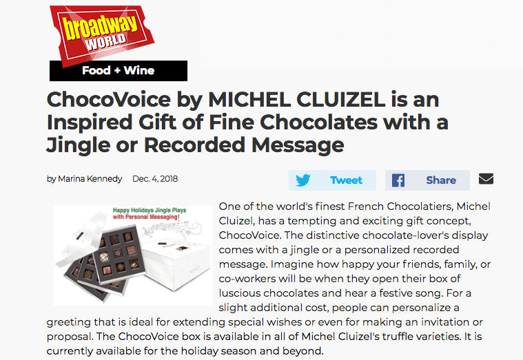 ChocoVoice review by Broadway World Food & Wine