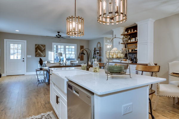 polished finish quartz countertop