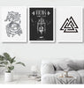 Tableau Guerrier Scandinave | Noir et Blanc