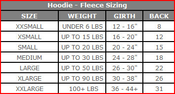 6500-6511 Hoodie Sizing