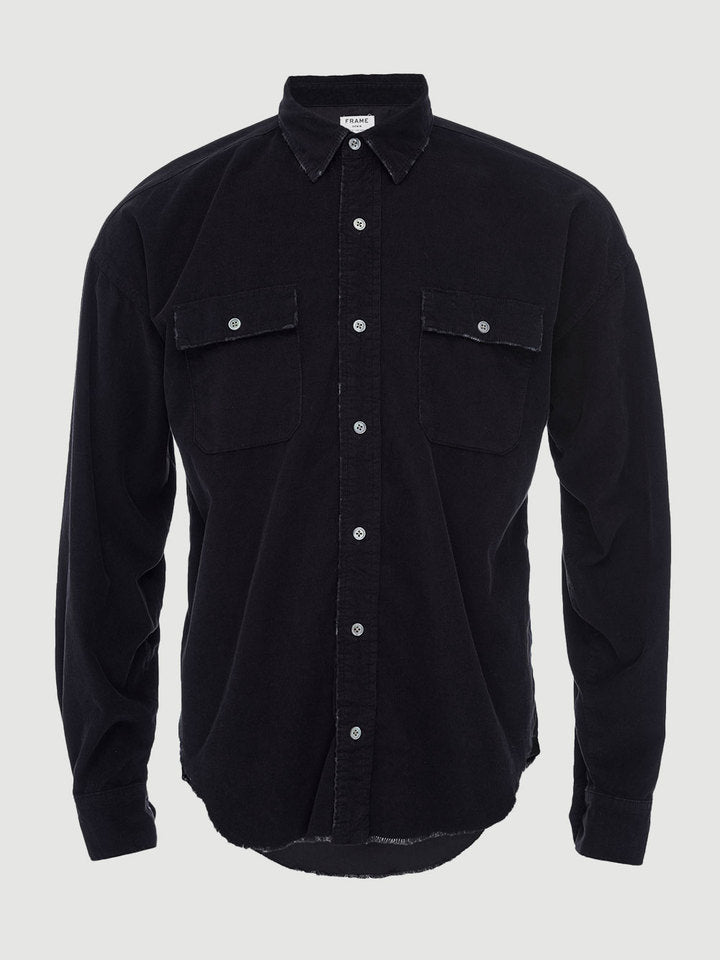 Cord Shirt--FADED NOIR