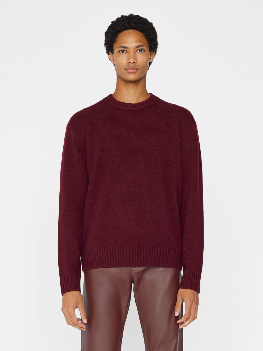 Sociologie regenval Stuiteren The Cashmere Crewneck Sweater -- Dark Burgundy – FRAME