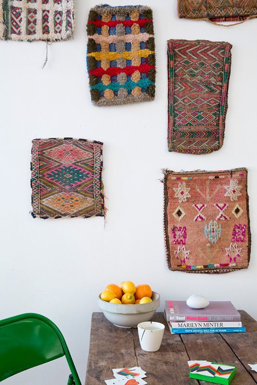 moroccan rug on the wall