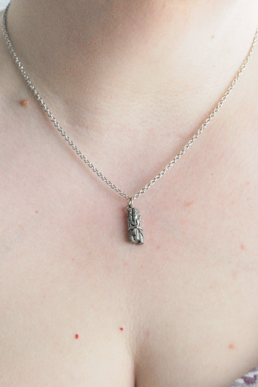 Asparagus Necklace in Silver on Amy of LuvCherie Jewelry