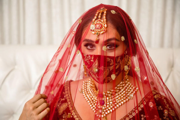 indian bride face mask
