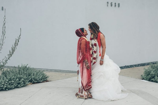 LGBT wedding dresses interracial
