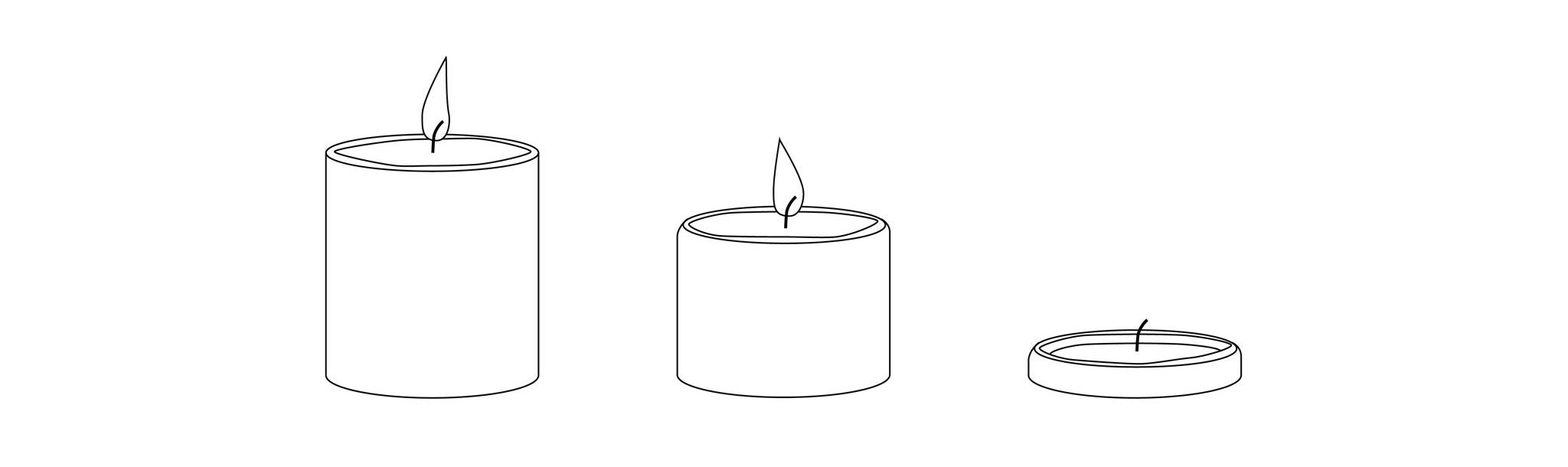 How a pillar candle should burn