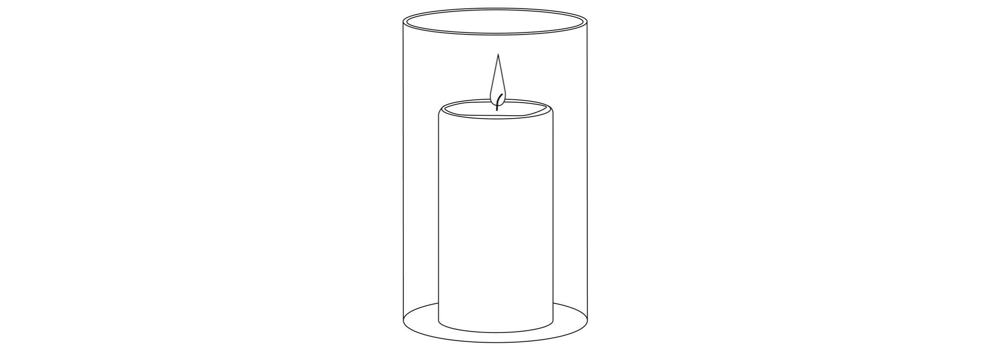 Candle in container